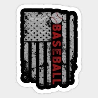 Lover American Flag Baseball Team Dad Mom Sticker